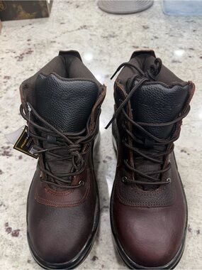 Men's Brown Work Boots - Durable Lace-Up Boots